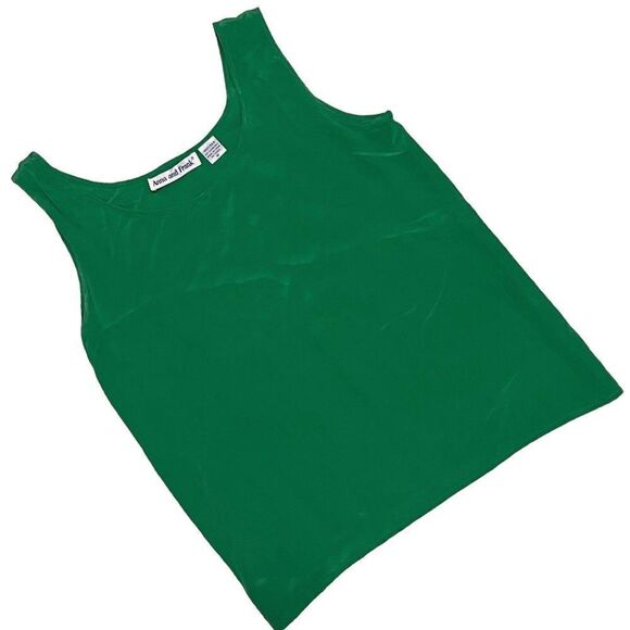 Vintage Anna and Frank Silk Green Cami Tank Top - Picture 1 of 4
